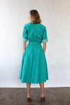 Teal Cotton Power Dress S-L