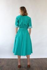 Teal Cotton Power Dress S-L