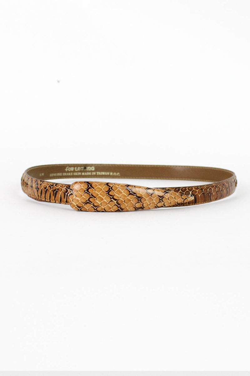 Amber Snakeskin Belt S