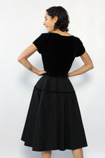 Rose Embellished Velvet Dress XS
