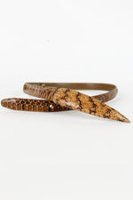 Amber Snakeskin Belt S