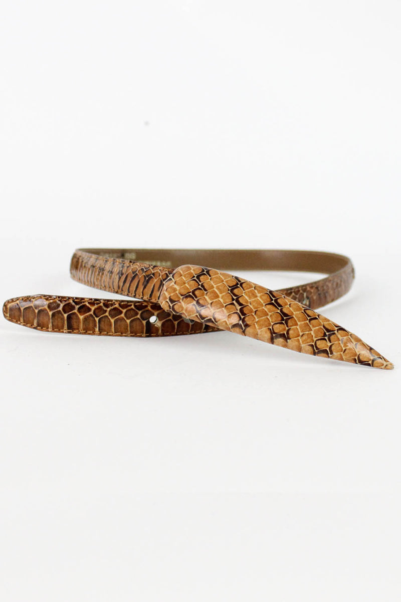 Amber Snakeskin Belt S