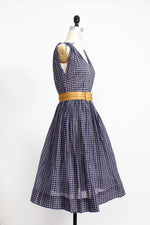 Blueberry Grid Dress M