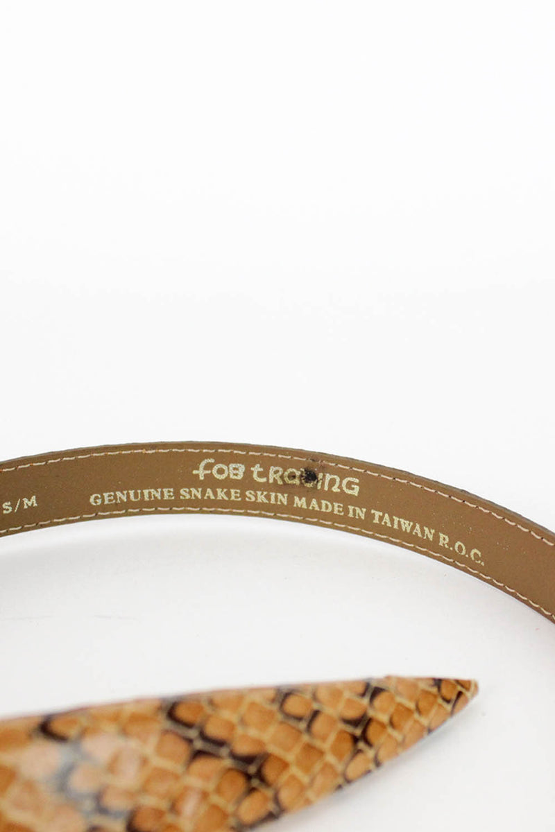 Amber Snakeskin Belt S