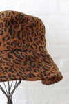 Leopard Print Leather Bucket Hat