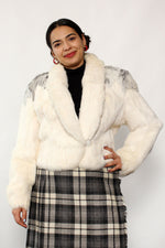 Two Tone Rabbit Fur Coat M