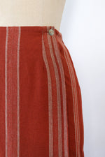 Terracotta Woven Stripe Skirt XS/S