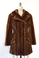 Mink Fur Peacoat M