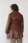 Oak Leather Belted Jacket M