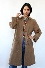 Pintucked Khaki Trench Coat S