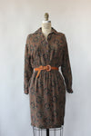 Forest Paisley Silk Dress S