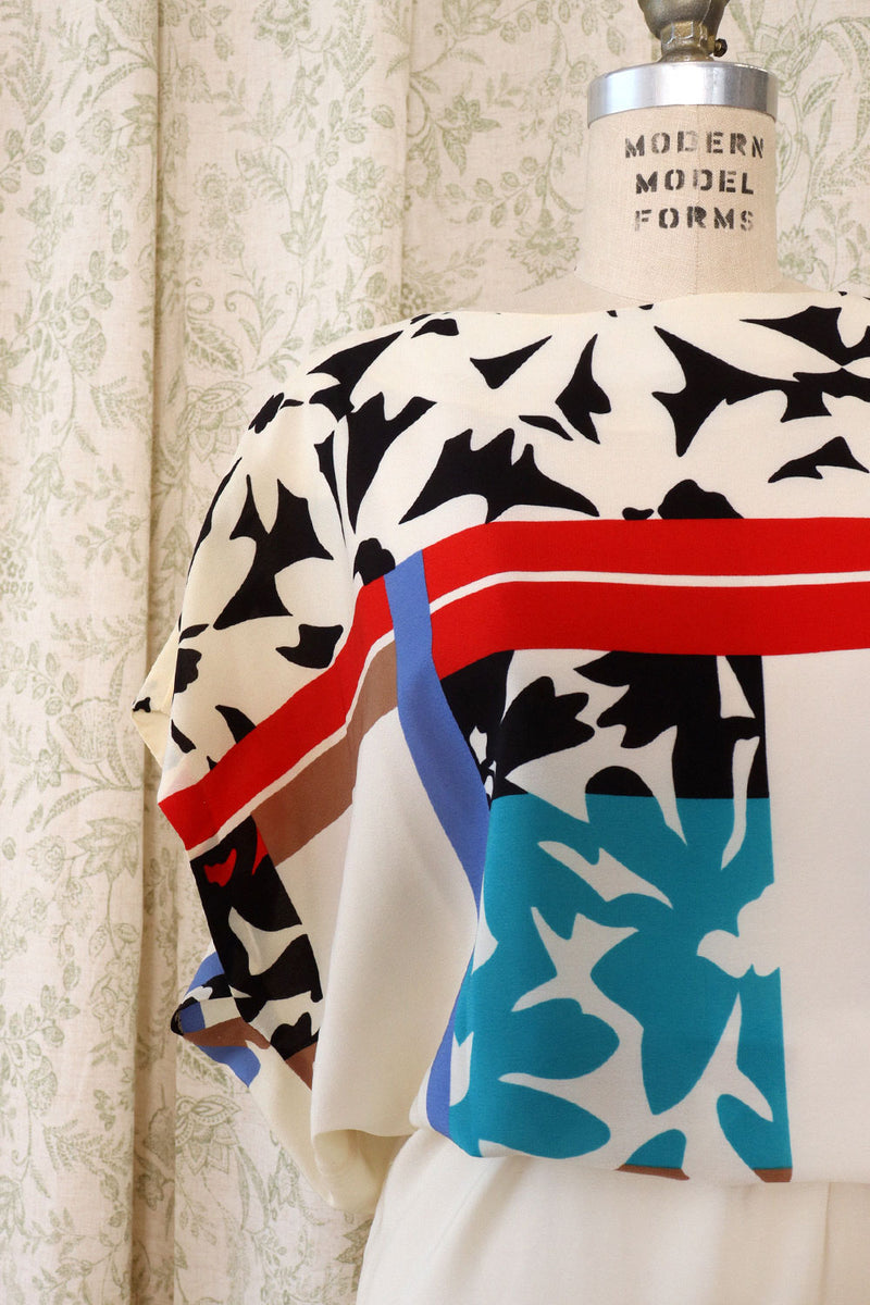 Graphic Floral Taper Dress S