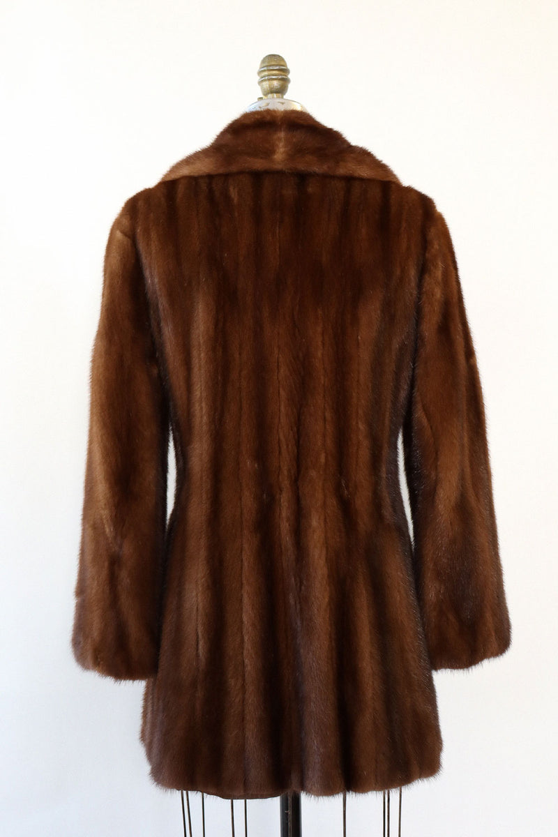 Mink Fur Peacoat M