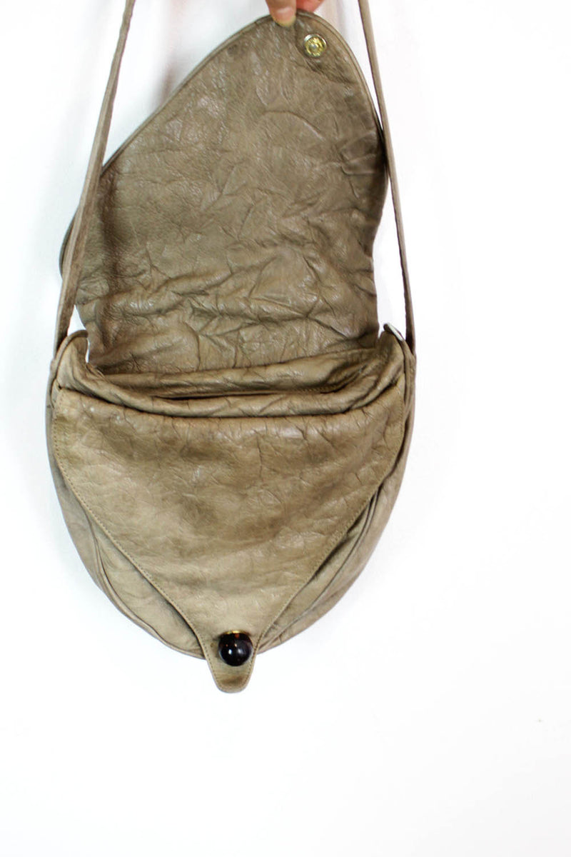 Brie! Crinkle Leather Crossbody Bag