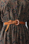 Forest Paisley Silk Dress S