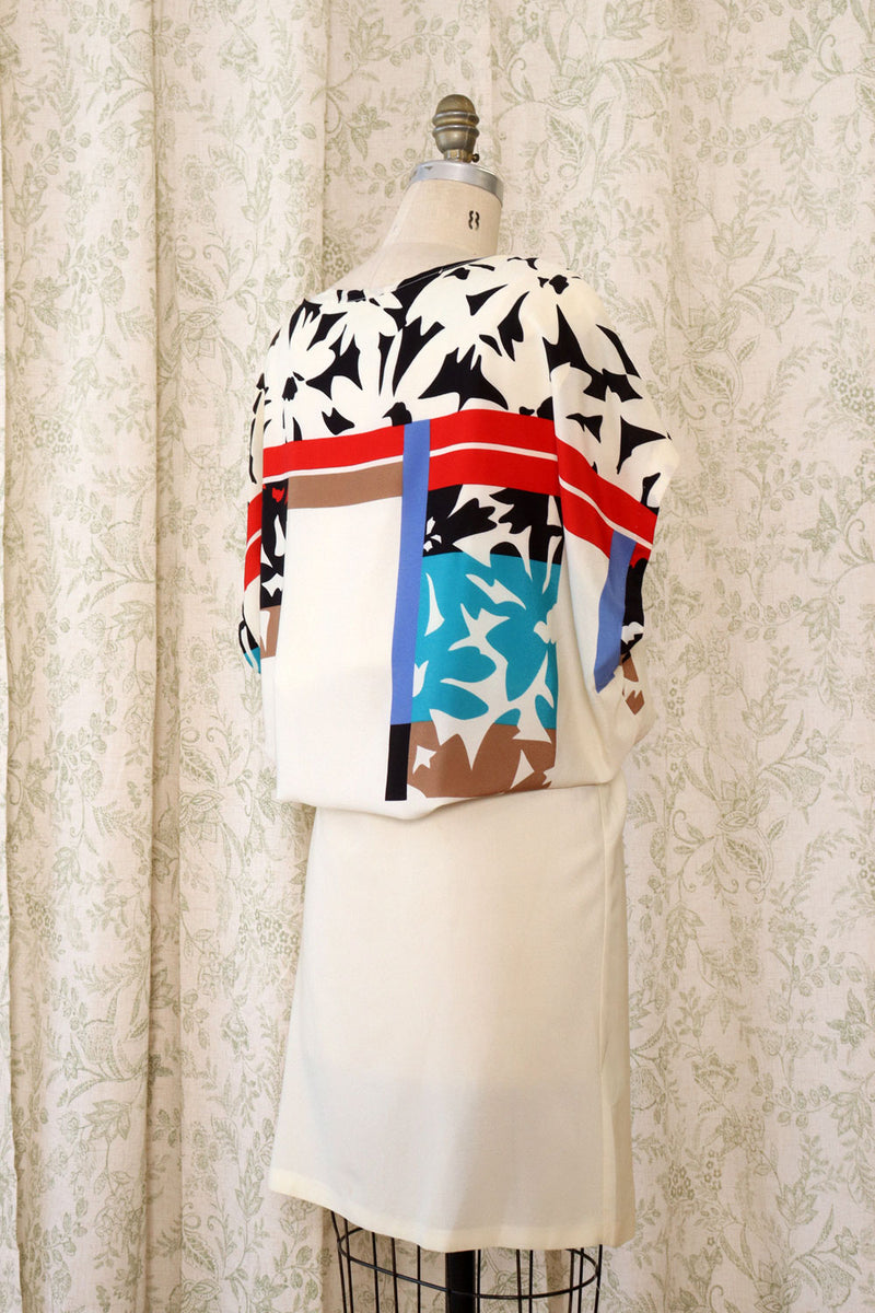 Graphic Floral Taper Dress S