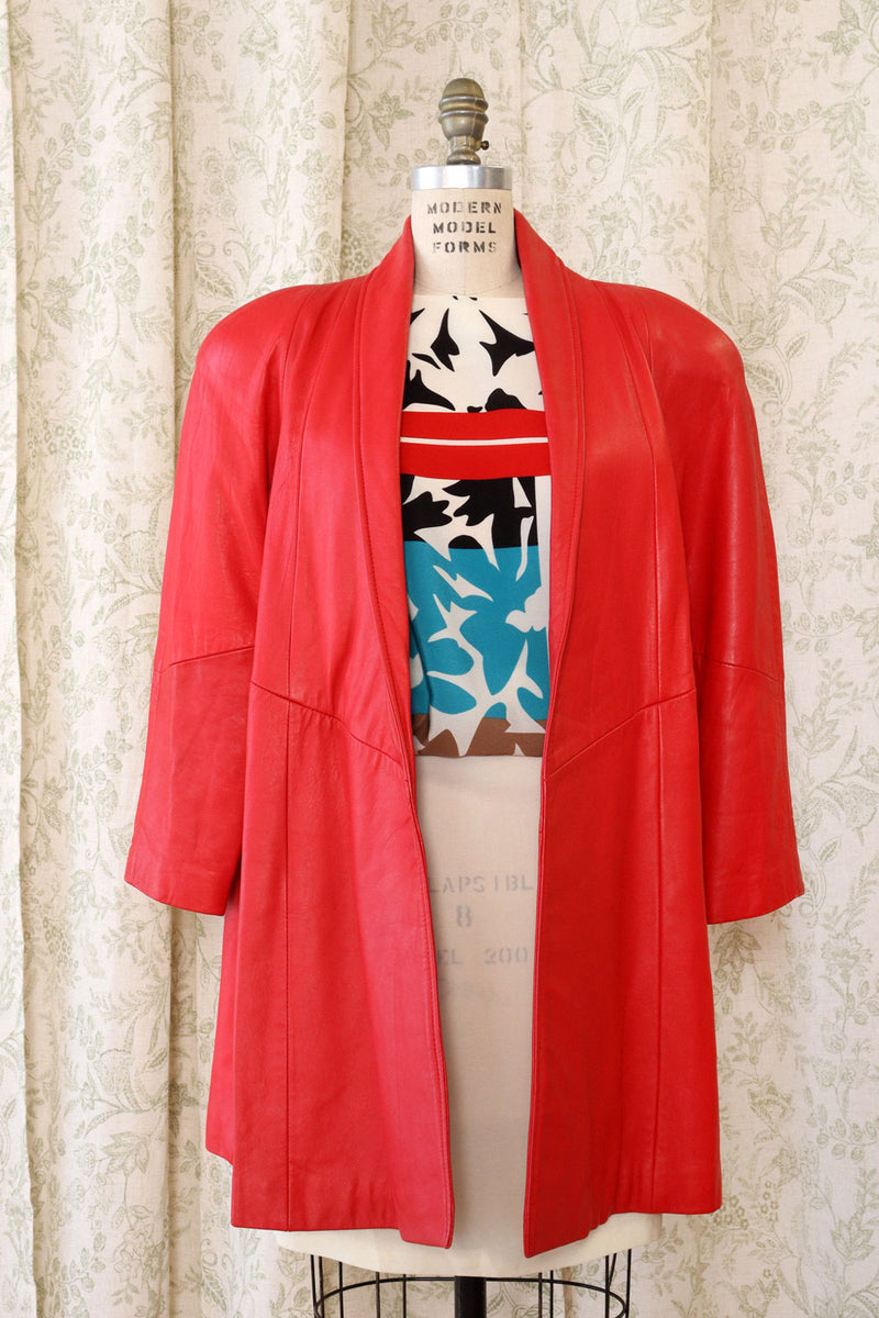 Rad Red Leather Swing Jacket XS/S