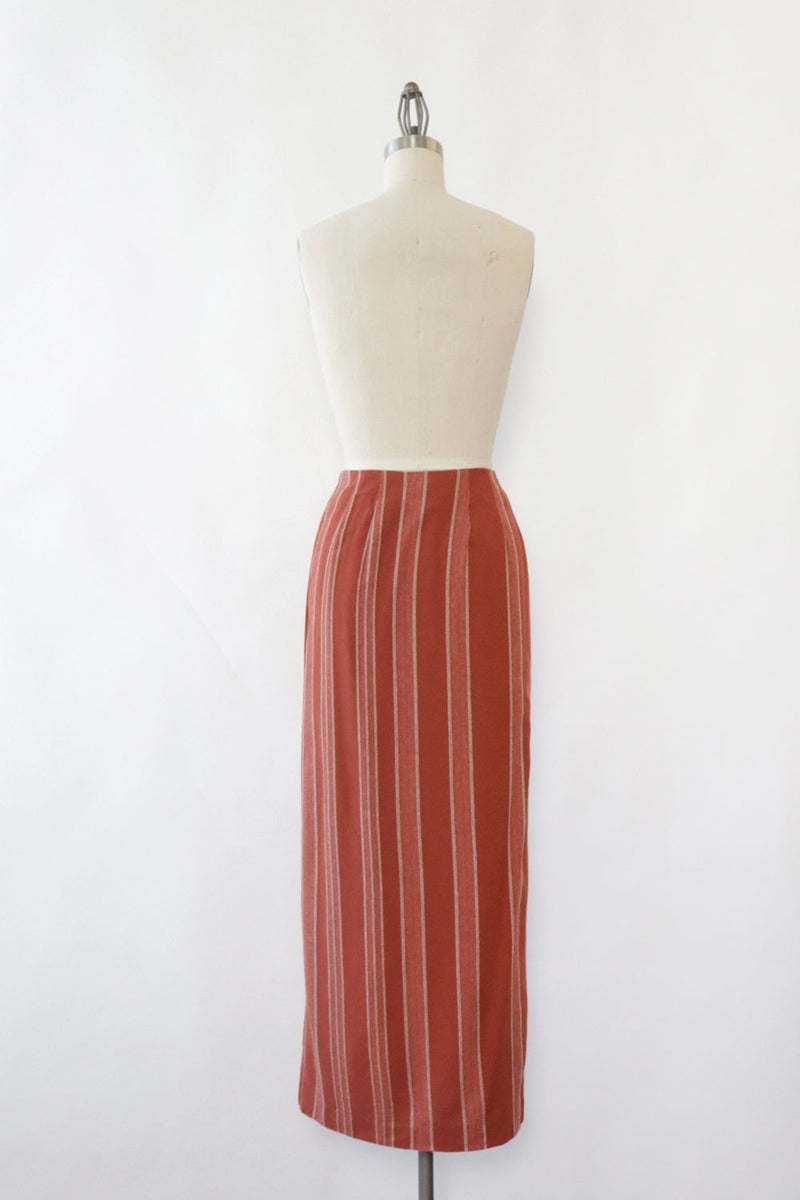 Terracotta Woven Stripe Skirt XS/S