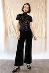 Velvet Burnout Mockneck Top S