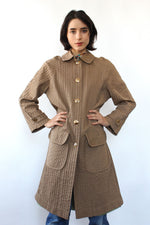 Pintucked Khaki Trench Coat S