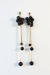 Black Bead Bundle Earrings