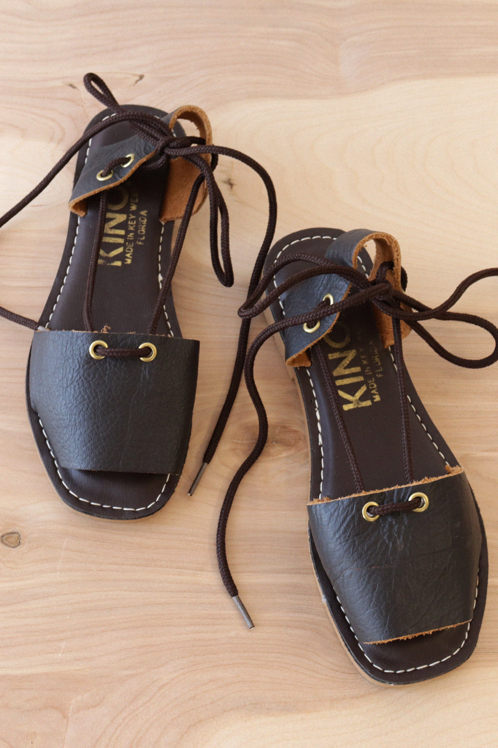 Kino Leather Tie Sandals 7.5-8