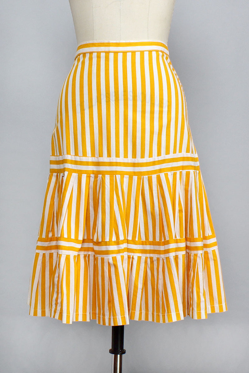 Lemonade Stripe Skirt XS
