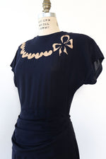 Midnight Swag Lace Bow Dress S-S/M