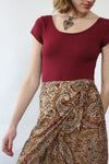 Ann Paisley Wrap Skirt M/L