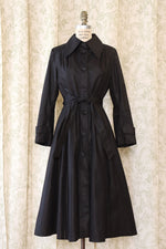 Polished Cotton Pleated Trench Coat S/M