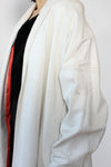 1950s White Leather Flare Coat S-L