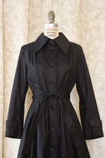 Polished Cotton Pleated Trench Coat S/M