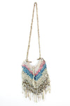 Knit Leather Crossbody Bag