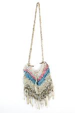 Knit Leather Crossbody Bag
