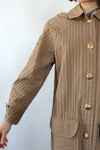 Pintucked Khaki Trench Coat S