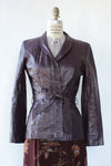 Francesca Purple Leather Jacket XS/S