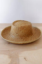 Rolled Brim Straw Hat