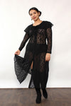 Caped Lace Tea Dress M/L
