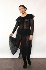 Caped Lace Tea Dress M/L