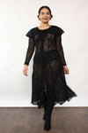 Caped Lace Tea Dress M/L
