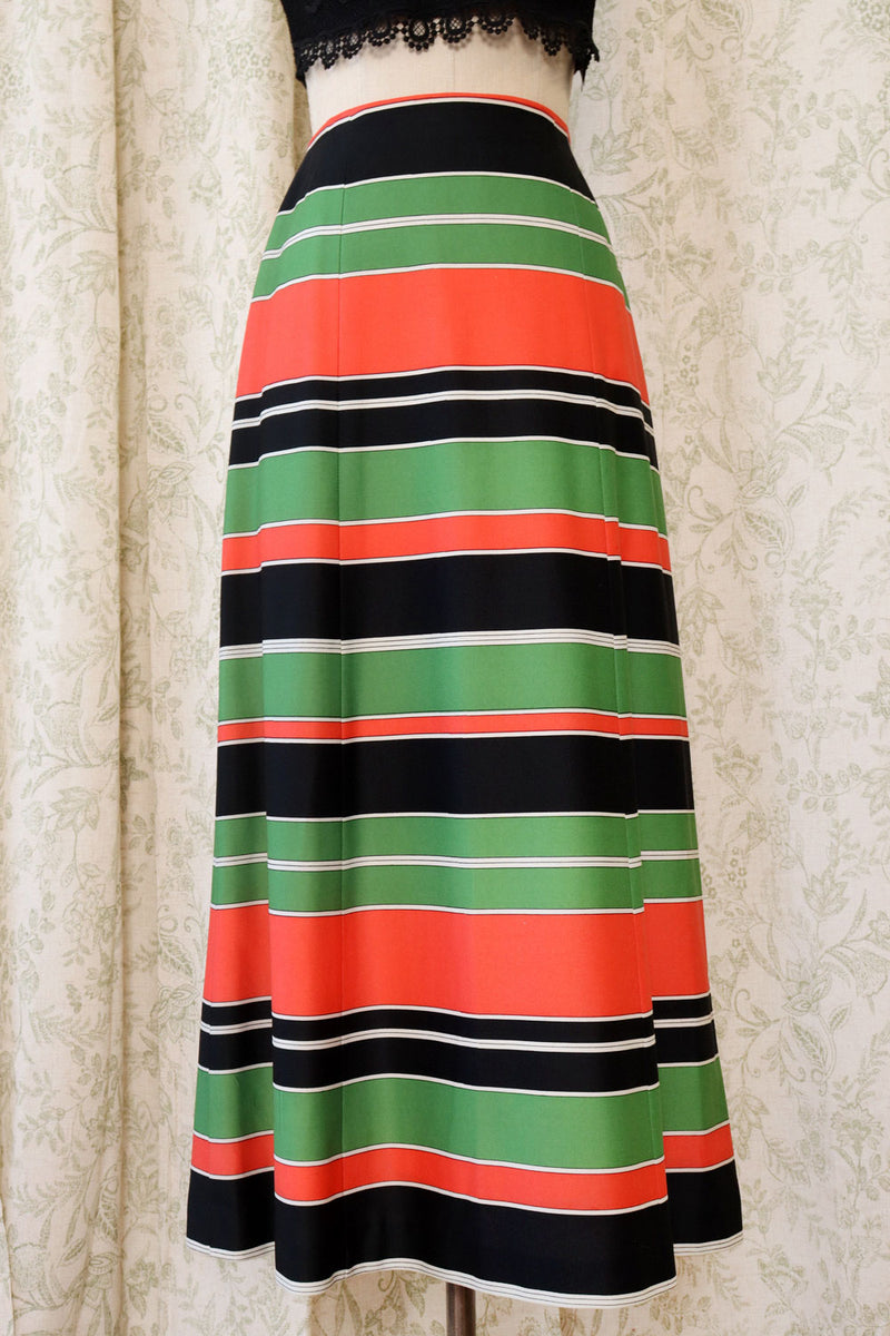 Coral Ivy Stripe Maxi Skirt S – OMNIA