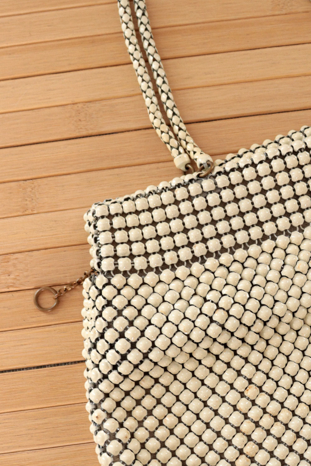 Whiting & Davis Ivory Metal Mesh Bag