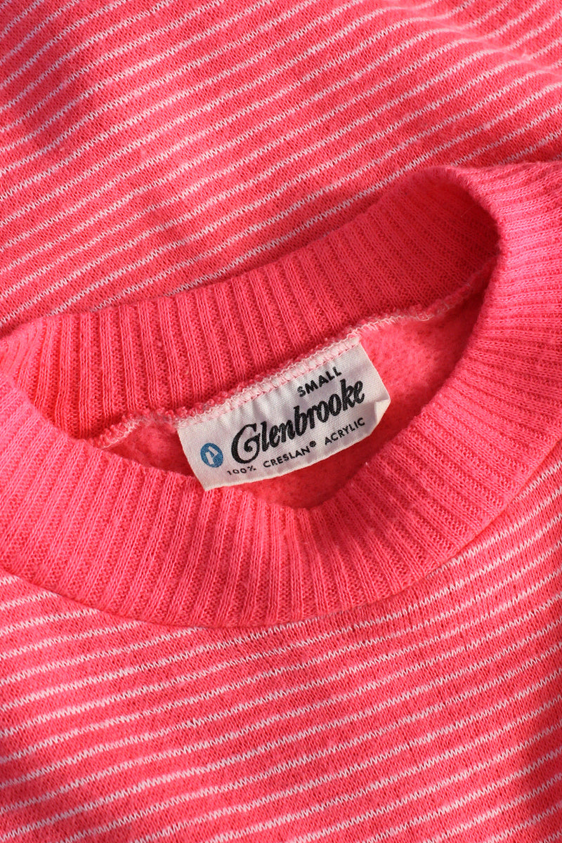Neon Pink Stripe Knit S