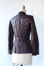 Francesca Purple Leather Jacket XS/S