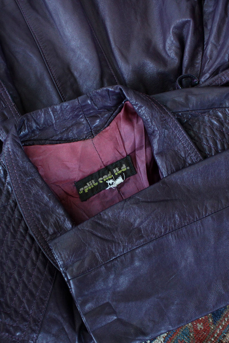 Francesca Purple Leather Jacket XS/S