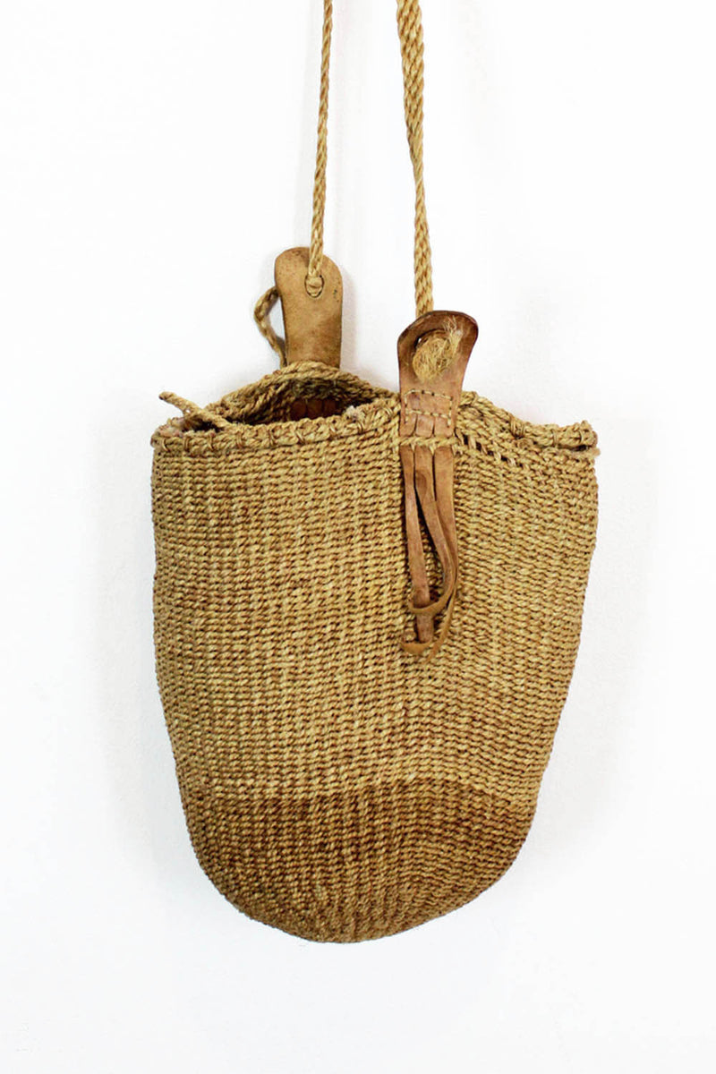 Single Strap Straw Bucket Bag
