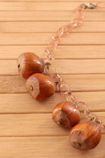Acorn Celluloid Chain 1940s Necklace