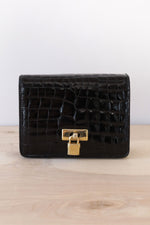 Italian Leather Lock Fob Mini-Box Bag