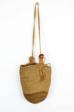 Single Strap Straw Bucket Bag