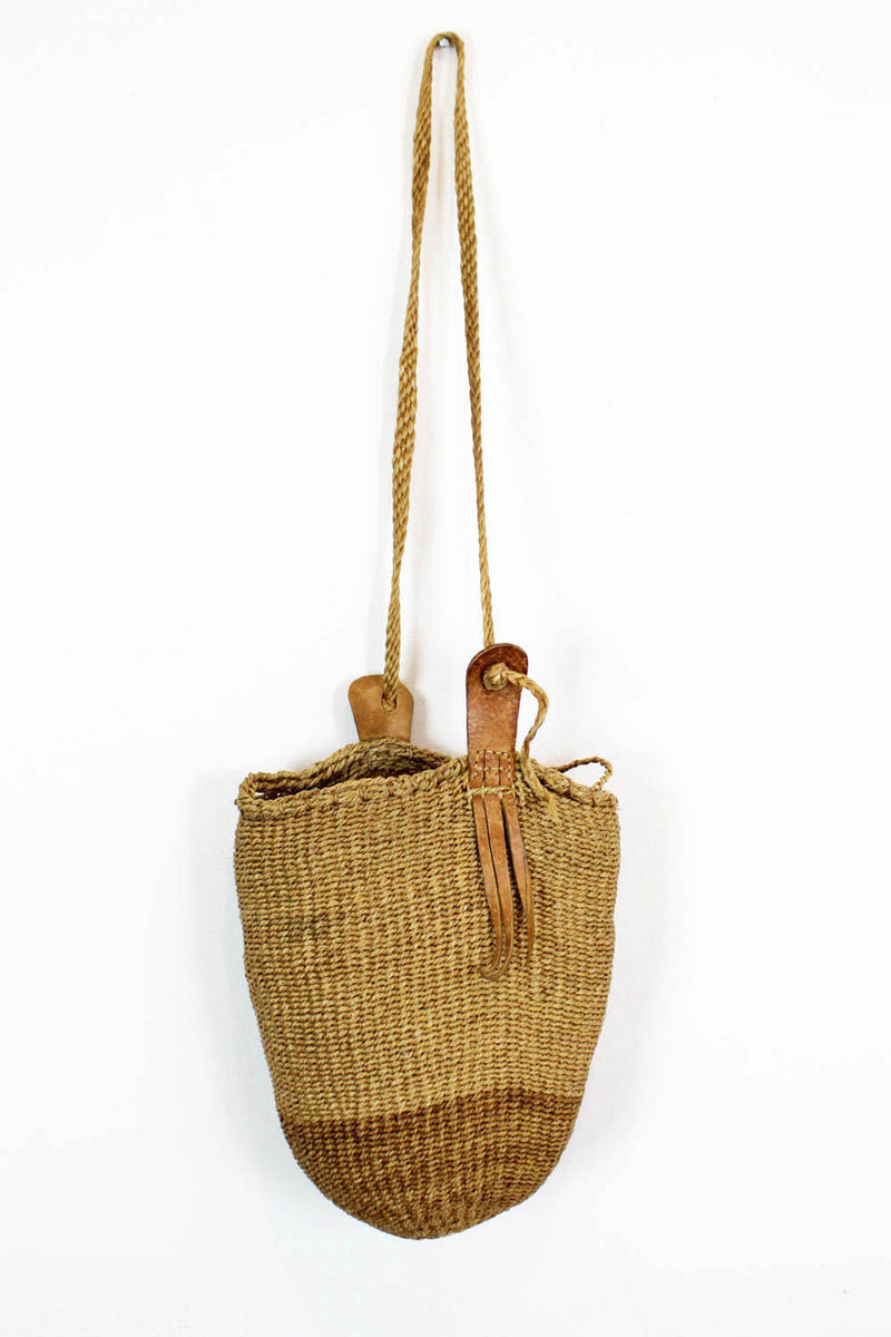 Single Strap Straw Bucket Bag